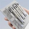 5 Pieces/set Stainless Steel Manicure Set, Nail Clipper Set with Travel Set for Home Manicure and Pedicure Tools, Portable Nail Clipper