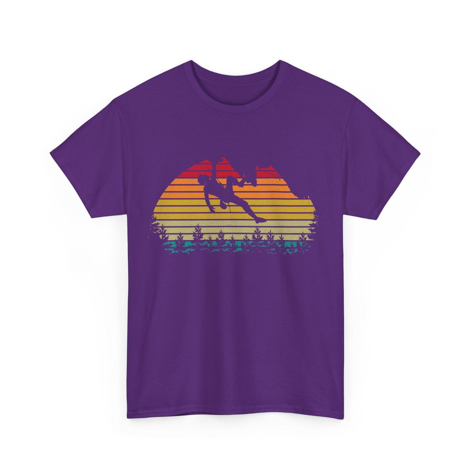 Climber Shirt, Rock Climbing Lovers Climb Fans Men Retro Vintage Shirt M