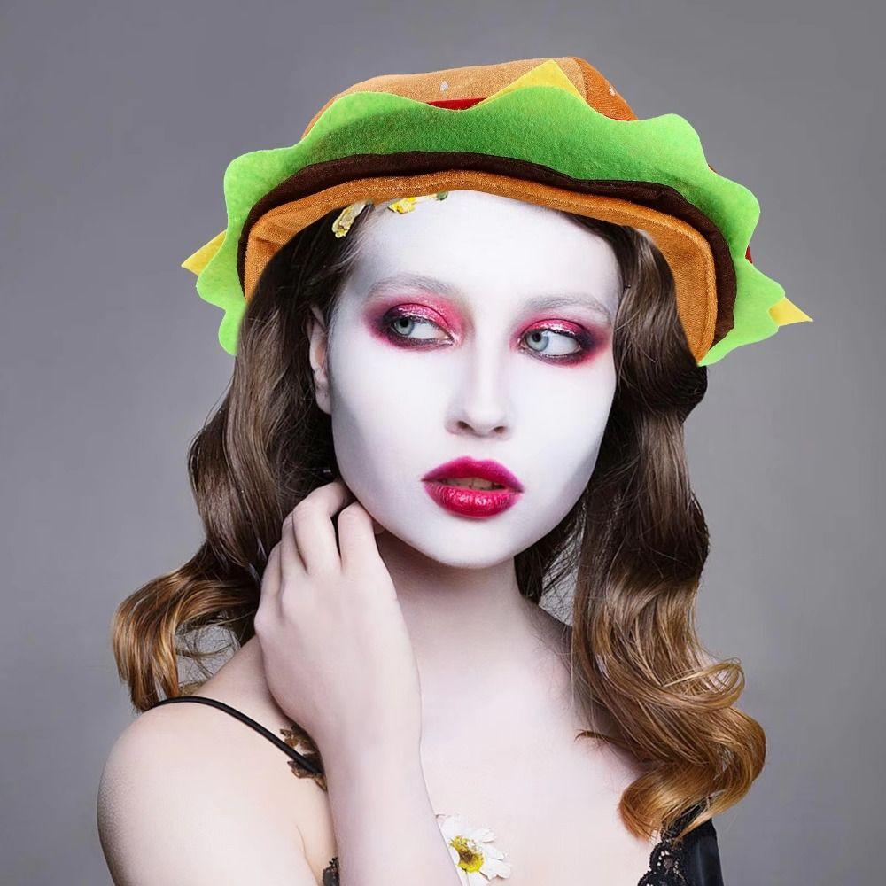 Cartoon Decorative Fries Hat Cute Halloween Cap Beach Cap Plush Toys Caps Cosplay