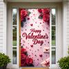 Romantic Decorative Backdrop Unique Photo Red Red Roses Stunning Hearts for Love-themed Event