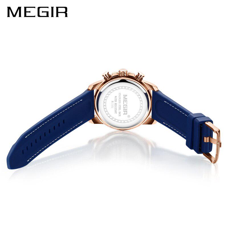 Мужские кварцевые часы MEGIR с хронографом — фото 4