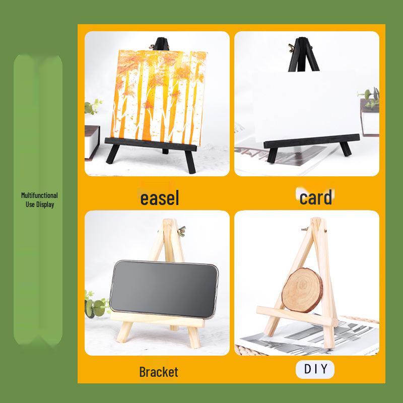 Children's Wooden Mini Easel: 14x20 Painting Display, Desktop Phone Holder, Picture Frame Tripod