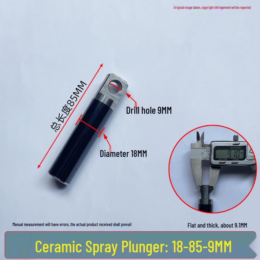 Universal High-Pressure Car Washer Pump: 1812 Plunger Piston Rod with Black Spray Porcelain Plunger & White Ceramic Tube