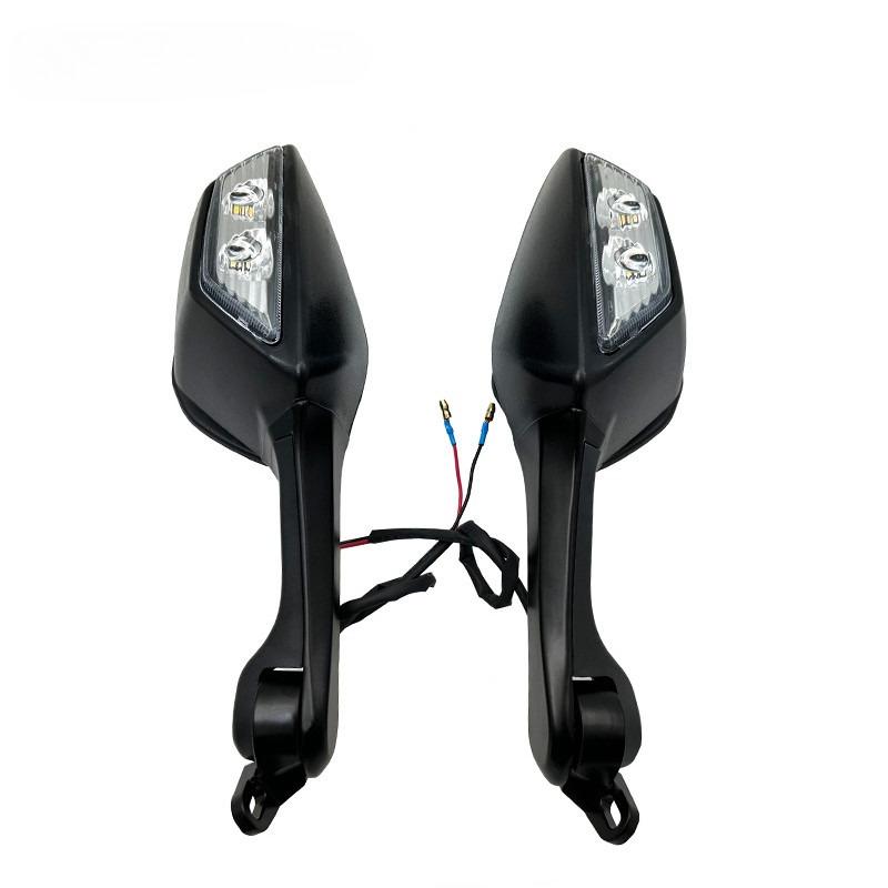 LED Turn Signal Motorcycle Rearview Mirror for Kawasaki Ninja 400/650/ZX10R Honda CBR600RR/1000RR, Sportbike Folding Wing Mirror