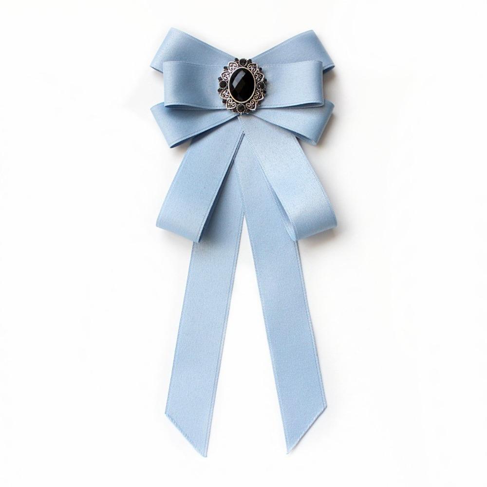 Fashion Ribbon Butterfly Knot Tie Alloy Adjustable Rhinestone Bow Tie Rhinestone Decoration Shirt Bow Tie Gift