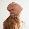 Pure Cashmere Autumn and Winter New Women's Simple Solid Color Pile Hat Warm Toe Knitted Hat