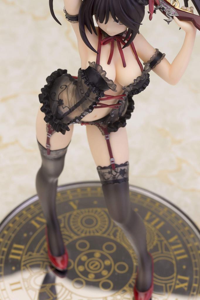 Alphamax Date A Live Kurumi Tokisaki Lingerie Black Color Scale PVC Painted Finished Figure Resale Ver. 1/7