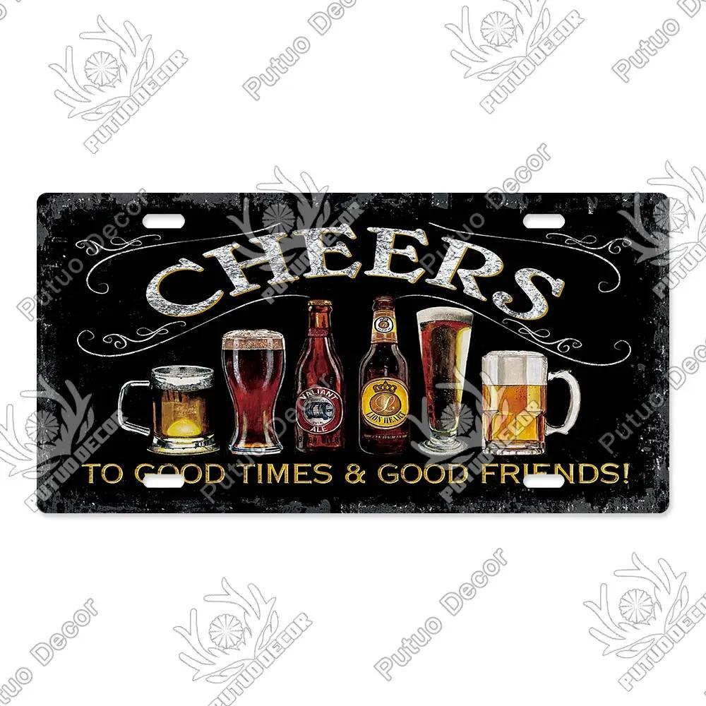 

Putuo Декор, металлическая вывеска для пива, жестяная вывеска, металлическая винтажная табличка, украшение номерного знака для бара, паба, человек, пещера, декор для гостиной, стены 30x15cm