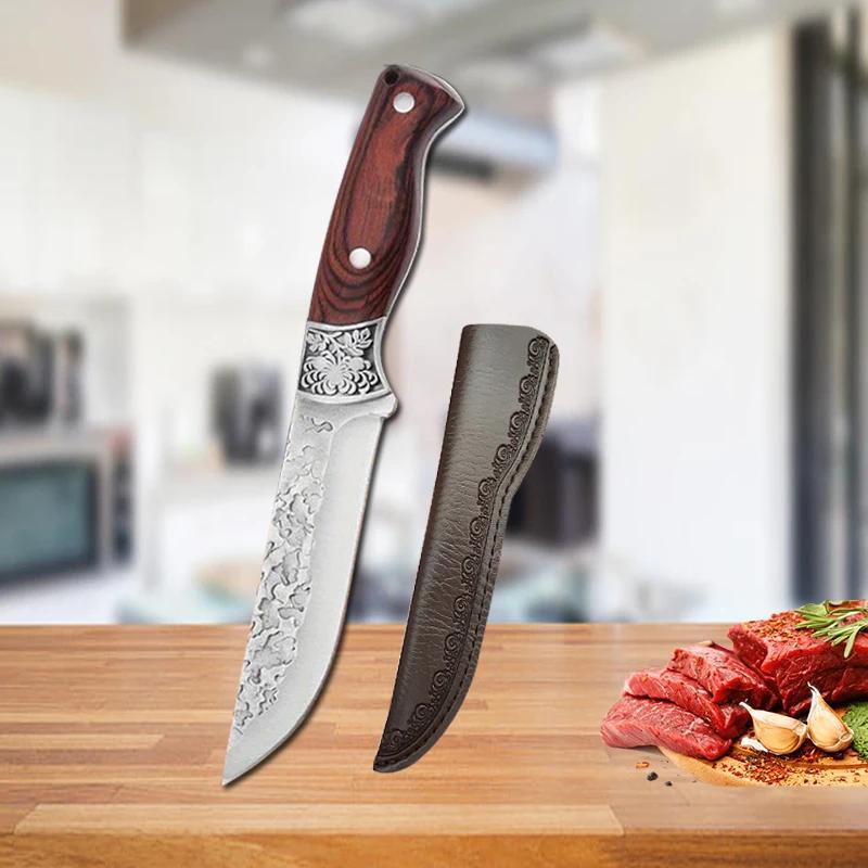 

Кухонный нож мясника, ручной кованный нож, мясной тесак, нож для нарезки рыбы, свинины, обвалки, поварской нож, кухонный нож из нержавеющей стали