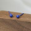 Bioceramic 4MM Bead Mini Stud Earrings For Women Jewelry Allergy Prevention Piercing Ear Hole Accessory