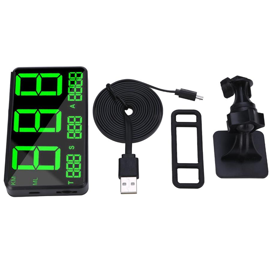 Universal Auto Bike 4.5" Digital GPS HUD Speedometer Dual Mode Display KM/h MPH