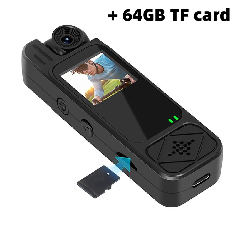 HD 1080P Mini-Kamera Tragbarer digitaler Videorecorder Getragene Polizei-Kleinkörperkamera Infrarot-Nachtsicht-Sport-DV-Camcorder