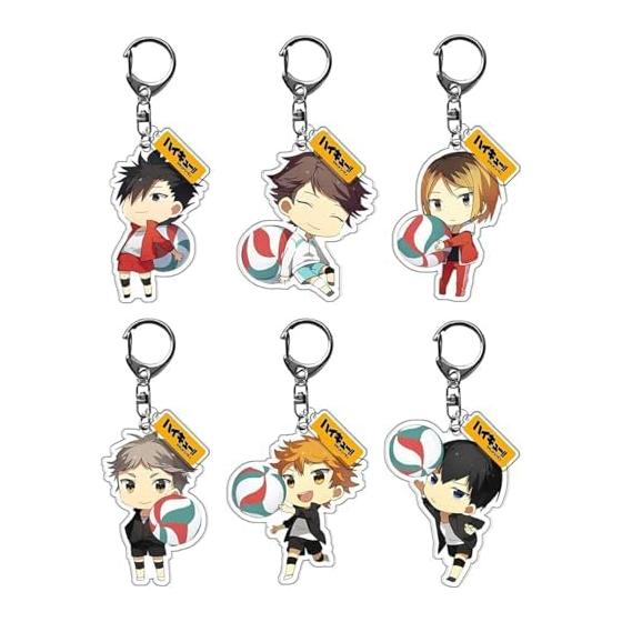 Haikyuu!! Keychain Set - Shoyo Hinata, Tobio Kageyama, Kei Tsukishima, Koshi Sugawara, Toru Oikawa, Kozume Kenma, Tetsuro Kuroo - Anime Merchandise