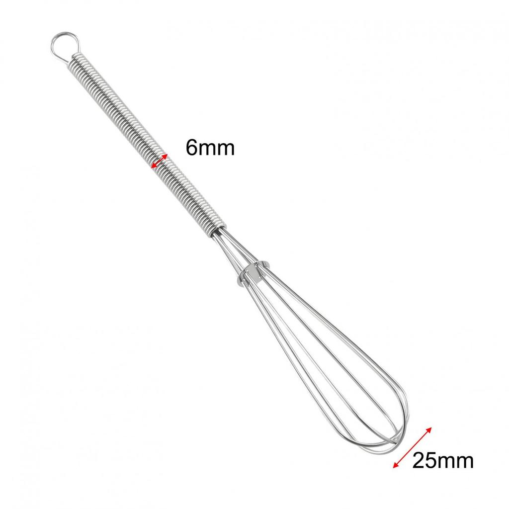 2PCS Mini Small Stainless Steel Balloon Wire Whisk Set Whip Mix Stir Beat