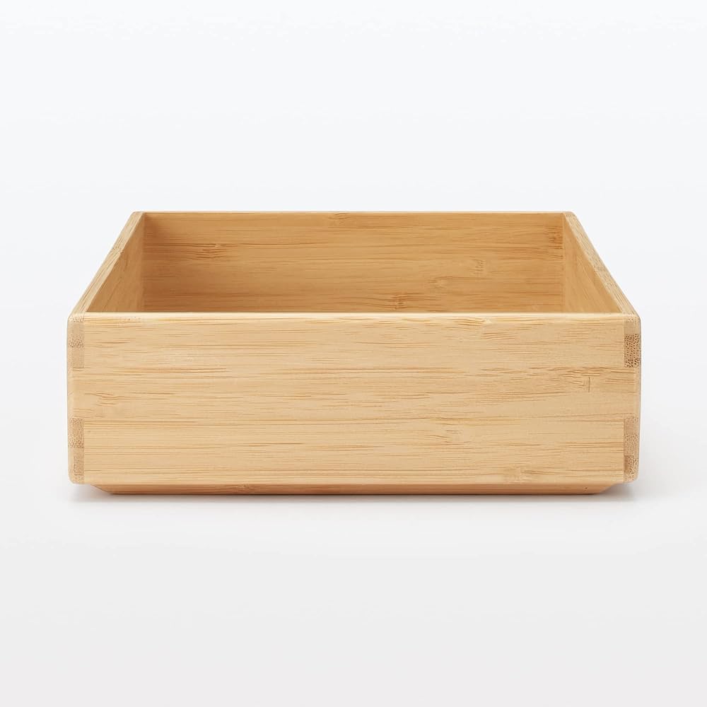 MUJI Stackable Bamboo Storage Box, Medium, 17cm (W) x 26cm (D) x 55cm (H), Item No. 12057888,