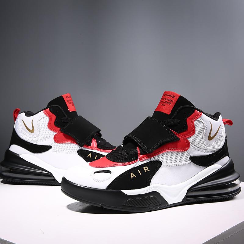 

Весенне-осенние высокие баскетбольные кроссовки, кроссовки с воздушной подушкой, мужские кроссовки, спортивные беговые кроссовки, повседневные, дышащие и удобные 45