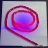 Faceted Glossy Hexagonal Teardrop Rice Beads for DIY Ruby Bracelets