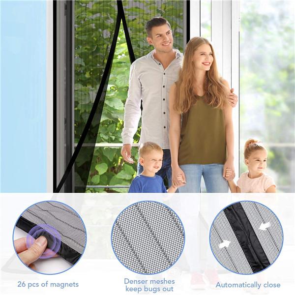 Magnetic Mosquito Nets for Doors Summer Mesh Door Curtain Automatic Closing Fly Net Can Be Customized Magnetic Door Screen
