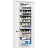 Over The Door Organizer Hanging - 6 Shelf Over Door Organizers with 6 Clear Front & 12 Side Pockets - Swing-proof 50LB Load Behind Door Storage for
