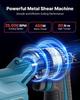 Metal Shear, Cordless Sheet Metal Cutter with 360-Degree Pivoting Head, Double Blades, 220VAC 20VDC, Cuts 1.22 mm Galvanized Steel, 1 mm Stainless