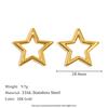 MamacitaSlay 316L Stainless Steel Star Stud Earrings Party Waterproof 18K Gold Plated Jewelry Women's Charm Statement Earrings