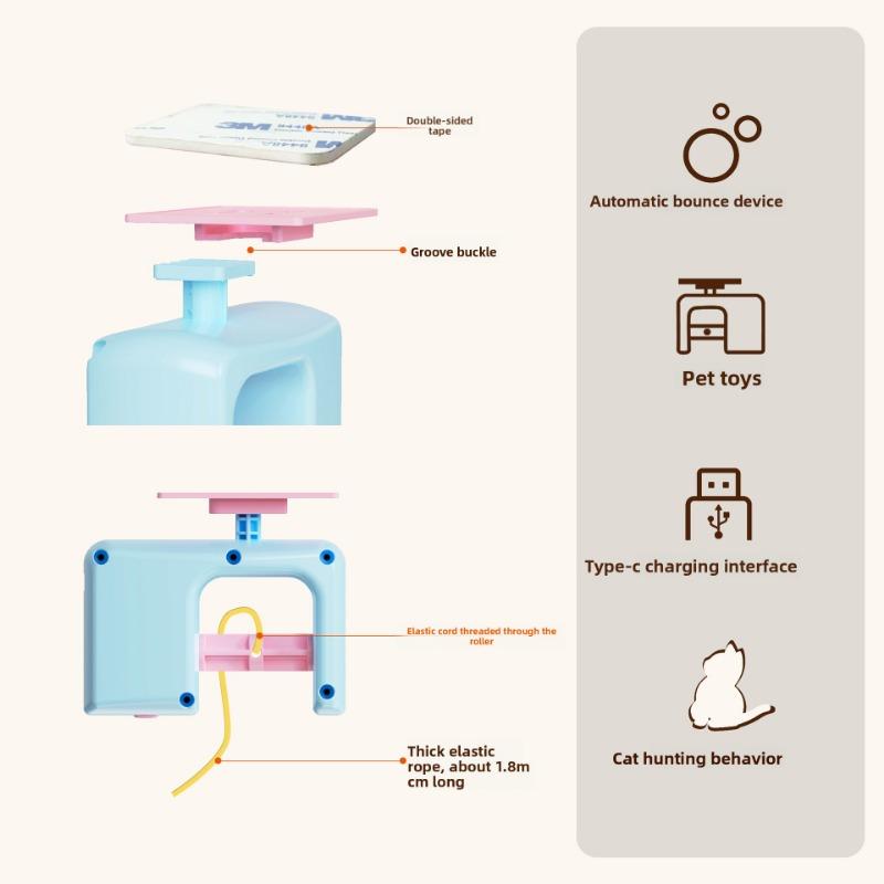 Elektrisches intelligentes Hänge-Türspielzeug für Haustierkatzen, Ein Hängespielzeug für Katzen, Ein selbstunterhaltendes, unterhaltsames und katzenärgendes Werkzeug