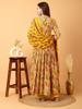 Women Designer Pure Cotton Kurti Pant Dupatta Set Indian Bollywood Anarkali Salwar Suit