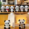 Panda Plush Doll With Scarf And Sweater Decoration For Kids And Collectors