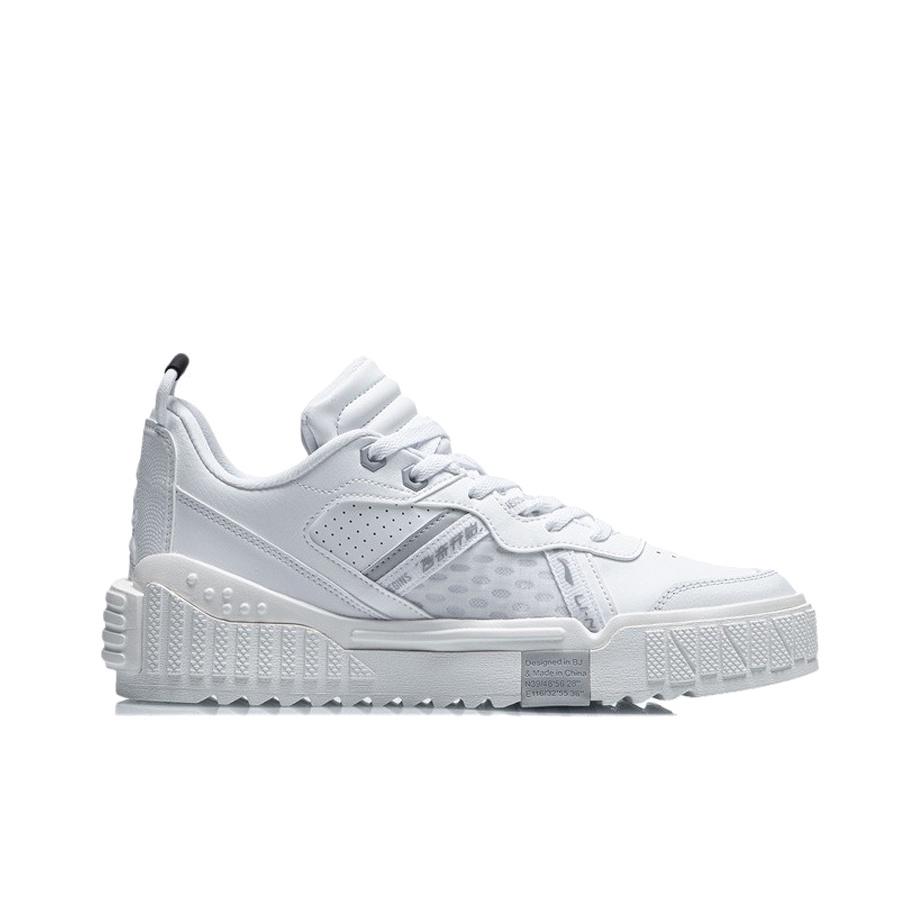 Li-Ning Comfortable Breathable Lightweight Non-Slip Low-Top Skate Shoes Men Sneakers Standard-White AGCR123-1