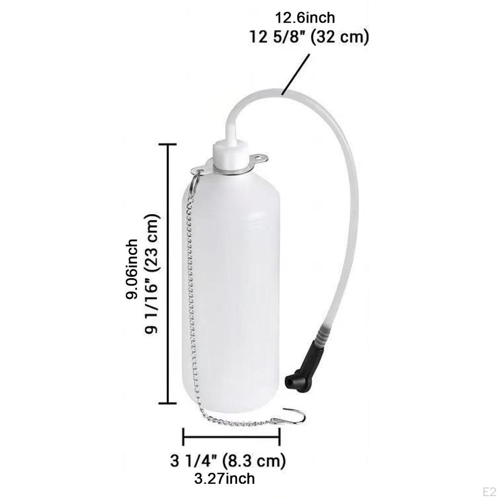 1L Brake Bleeder Bottle with Rubber Connector Fluid Pressure 12.6 In Tube for Car