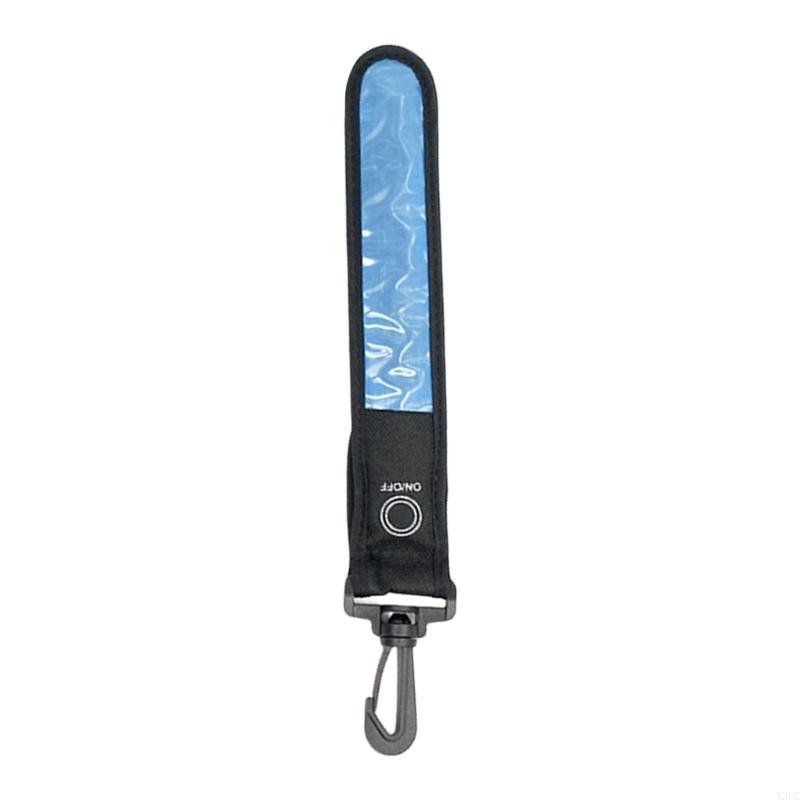 

PVC Waterproof LED Light Up Glowing Safety Backpacks Pendant Strap for Night Running Cycling Pet Collar Decoration X3UC синий