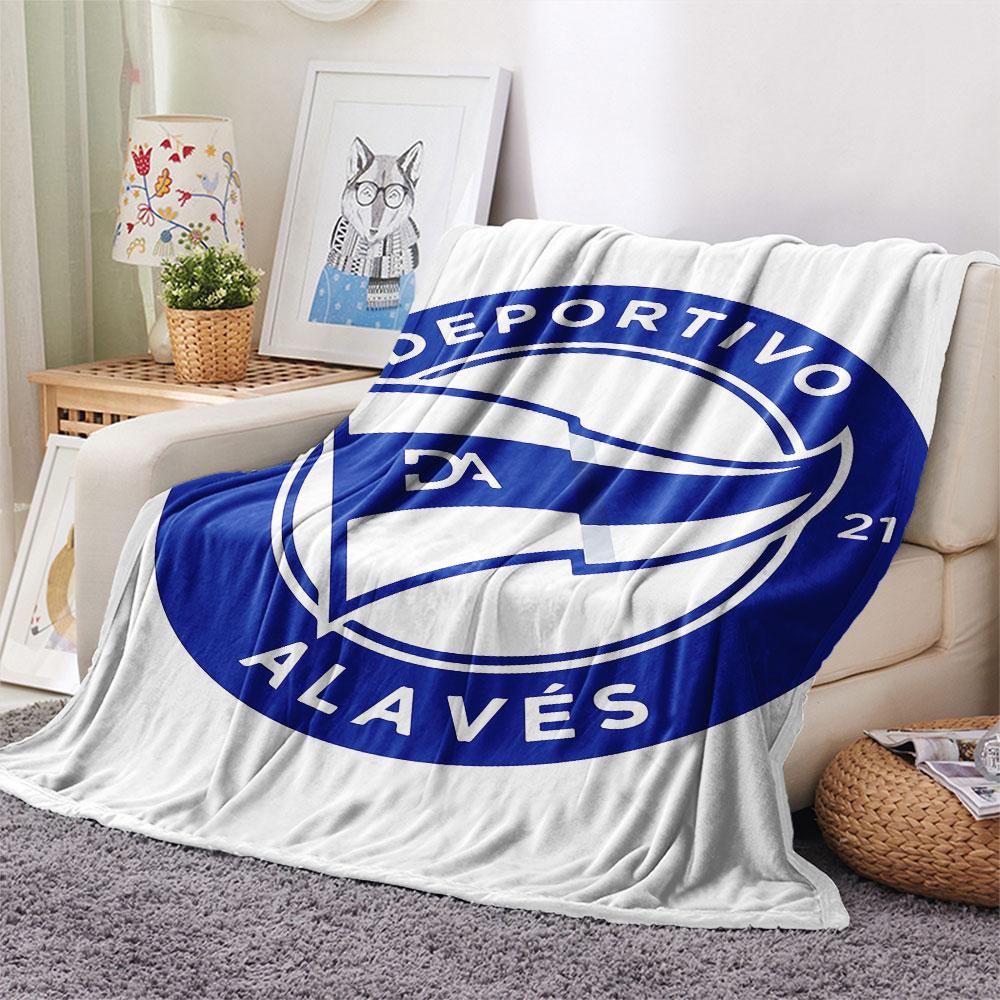 1PC Deportivo Alaves Patterned Flannel Blanket Suitable For All Seasons for Home Decor Warmth and Comfort Gifts Holiday Present
