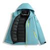Men's and Women's Custom Outdoor Two-Piece Jacket Set: Three-in-One Shell with 90% Duck Down Lining and Print Logo.