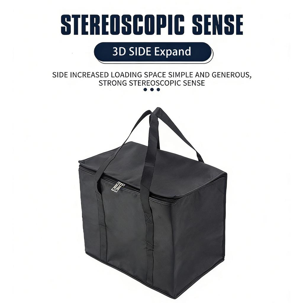 1pc Large Insulated Food Bag Reusable Foldable Hot Cold Meals Grocery Bags Zipper Bag Lightweight For Picnic Camping Outdoor