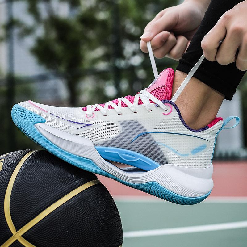 Men Women Breathable Mesh Running Basketball Shoes - Soft Stretch Cushioning Fitness Walking Casual Sports Lightweight Sneakers