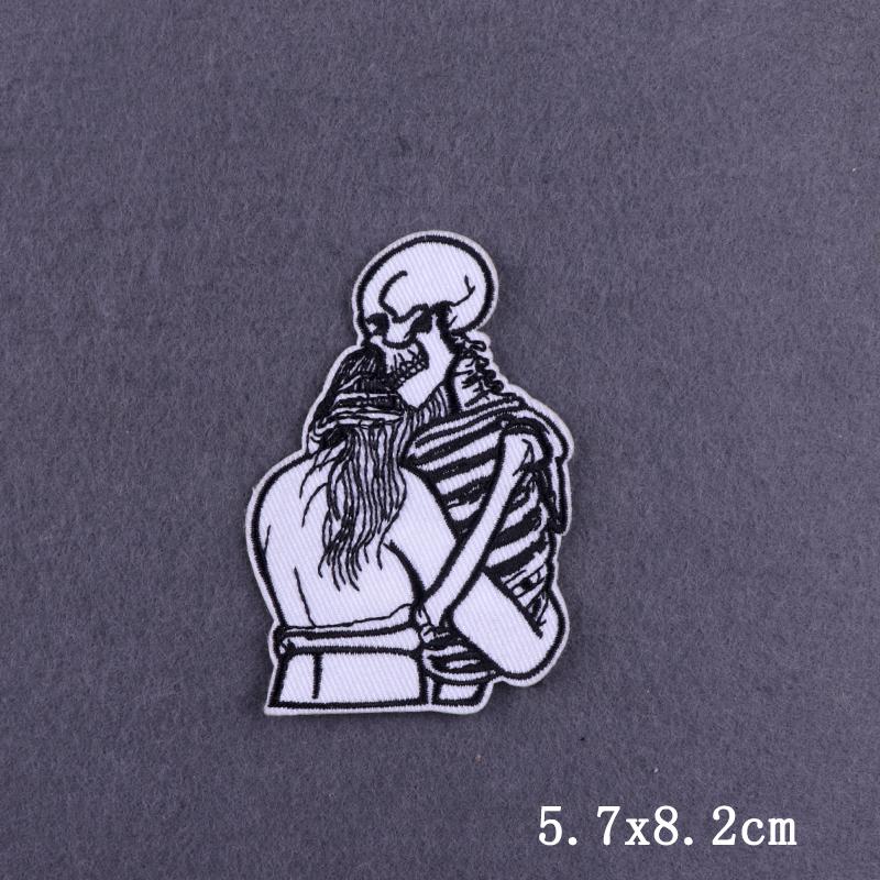 Flaschenpost Aufnäher Aufbügler Aufkleber Auf Kleidung Punk Totenkopf Bestickte Aufnäher Für Kleidung Hippie Aufnäher Für Kleidung DIY Klettverschluss