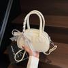 Fashion Texture Handbag Bag 2025 New High-end Bowling Bag Trendy Versatile Small Square Bag One Piece Delivery
