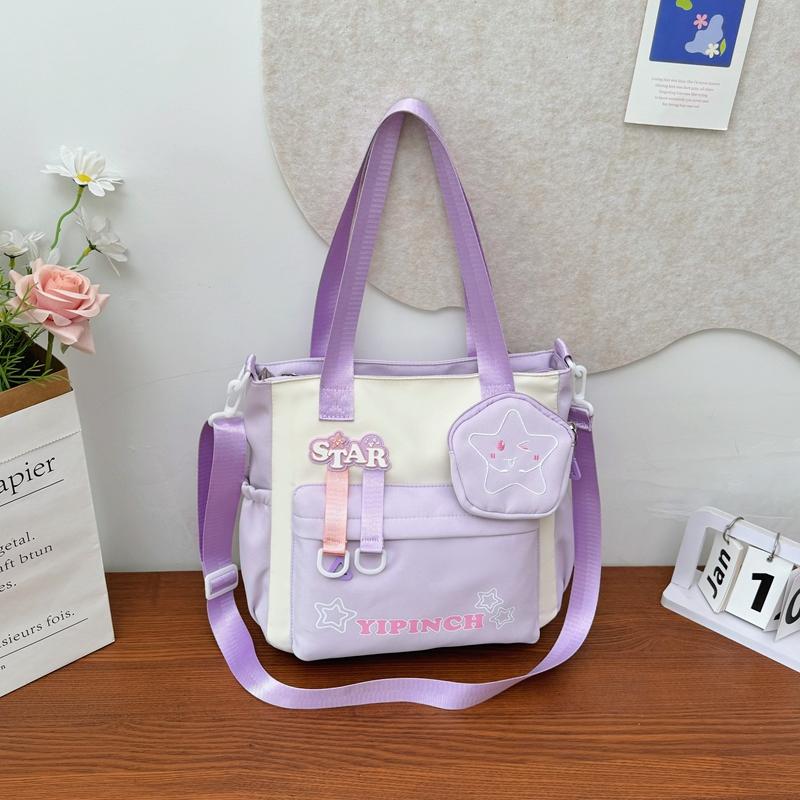 Kontrastní barva taška přes rameno pro studenty střední školy dámská crossbody taška studentská taška do třídy