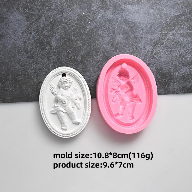 DIY Engelform Aromatherapie Gipsform Fondant Kuchen Schokoladenformen Seife Dekorieren Silikonform Handgemachte Tonarbeiten