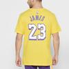 Nike NBA Lakers Basketball Sports Short Sleeve LeBron James 23 Yellow Men's BV8795-705