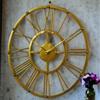 Vintage Clock Iron Gold Wall Clock, Analog, 15 Inch