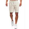 Men's Summer Simple Shorts Solid Color Straight Drawstring Breathable Elastic Waist Casual Loose Jogger Sportswear