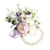 Yousheng Purple Wedding Boutonniere, Artificial Silk Flower Lapel Pin for Groom Bride Parents, Romantic Wrist Corsage for Bridal