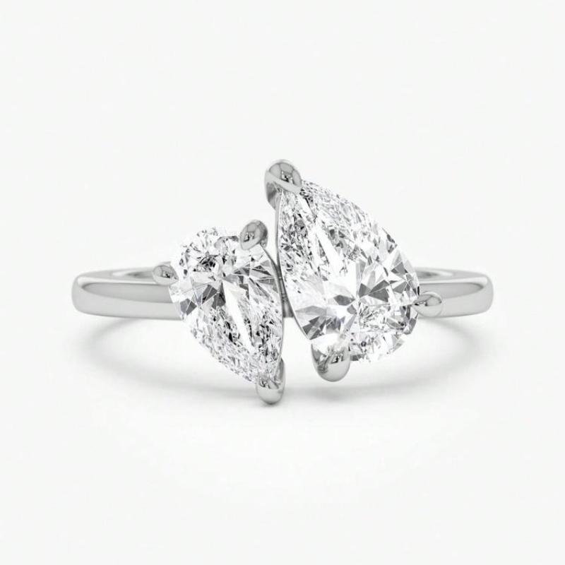 925er Sterlingsilber Funkelnde Wassertropfen Verflochten Blendend Klar Birnenförmige Zirkonia Fingerringe Für Damen Geschenk Hochzeit Feiner Schmuck