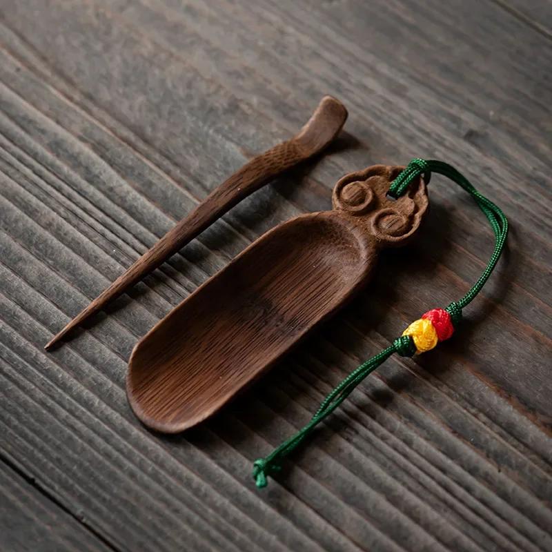 Traditionelles Retro Chaze Tee-Nadel-Set Handgefertigtes Teezubehör Kaffeebohnen-Dosierablagen Gewürzspender-Werkzeuge Geschenke