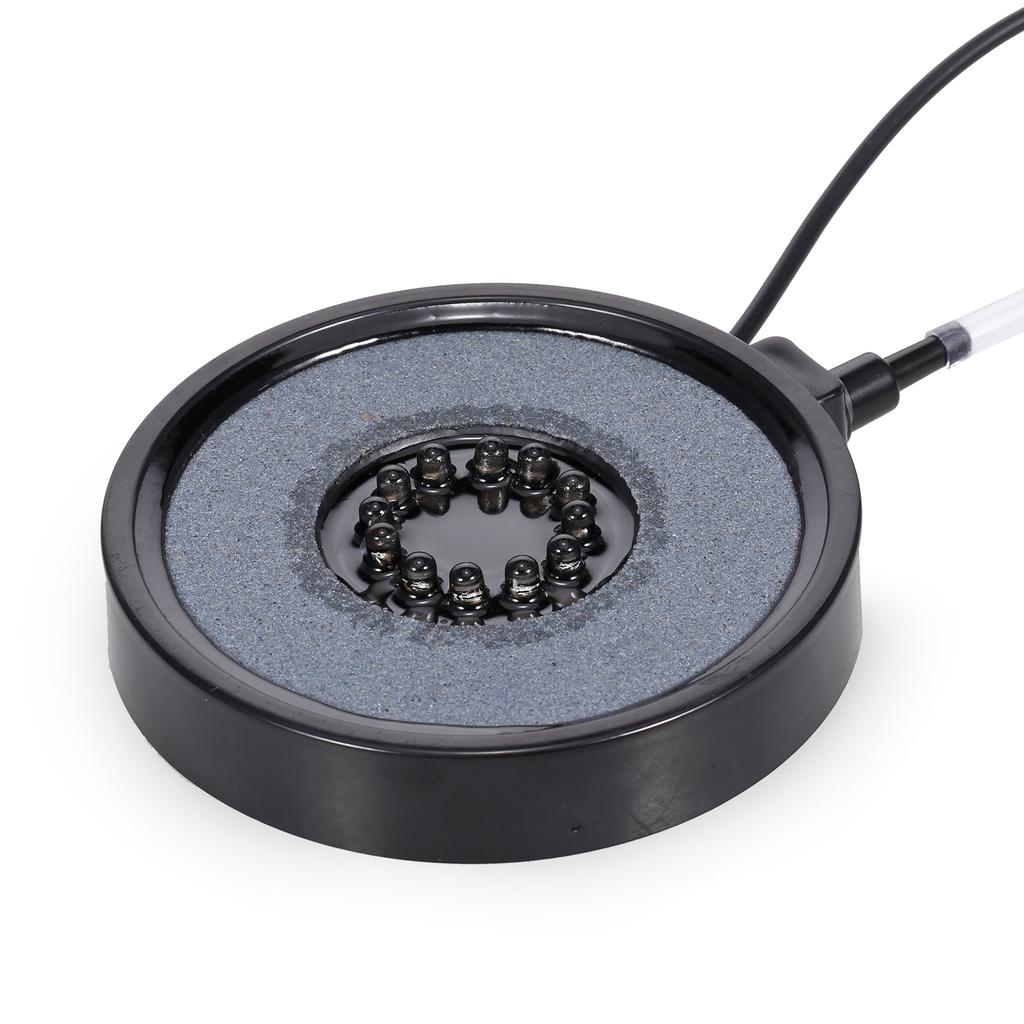Aquarium Bubbler Aquarium Light Aquarium Air Stone Disk Round Fish Tank Bubbler with Auto Color Changing LED