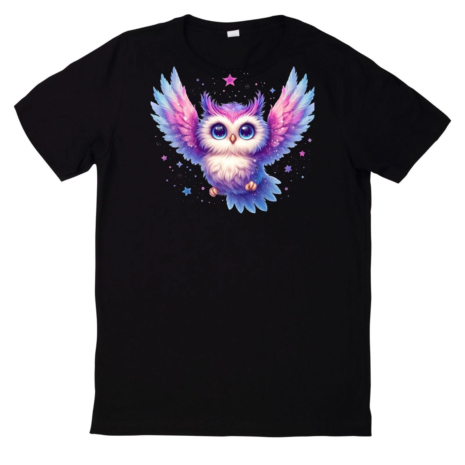 T-Shirt Niedliche Glitzernde süße Eule M