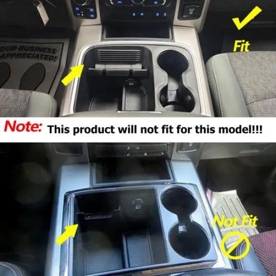 Carbon Fiber Front Cup Holder Cover Decor Ring Trim For Dodge Ram 1500 2010-2017