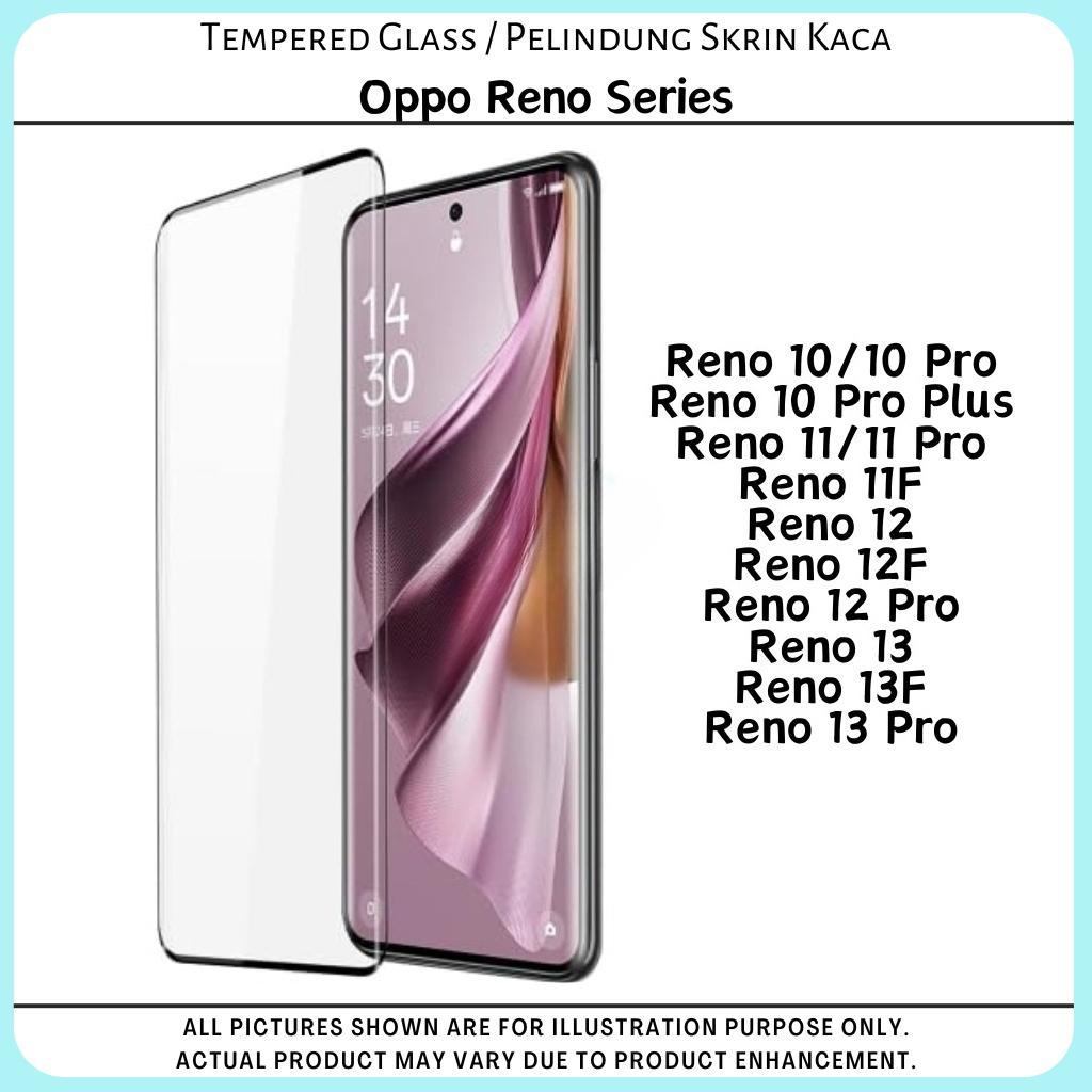 2KS Chránič obrazovky Oppo Reno 10/11/12/13/Pro/F/5G Čirý Zakřivený Kaca Pelindung Skrin Tvrzené sklo