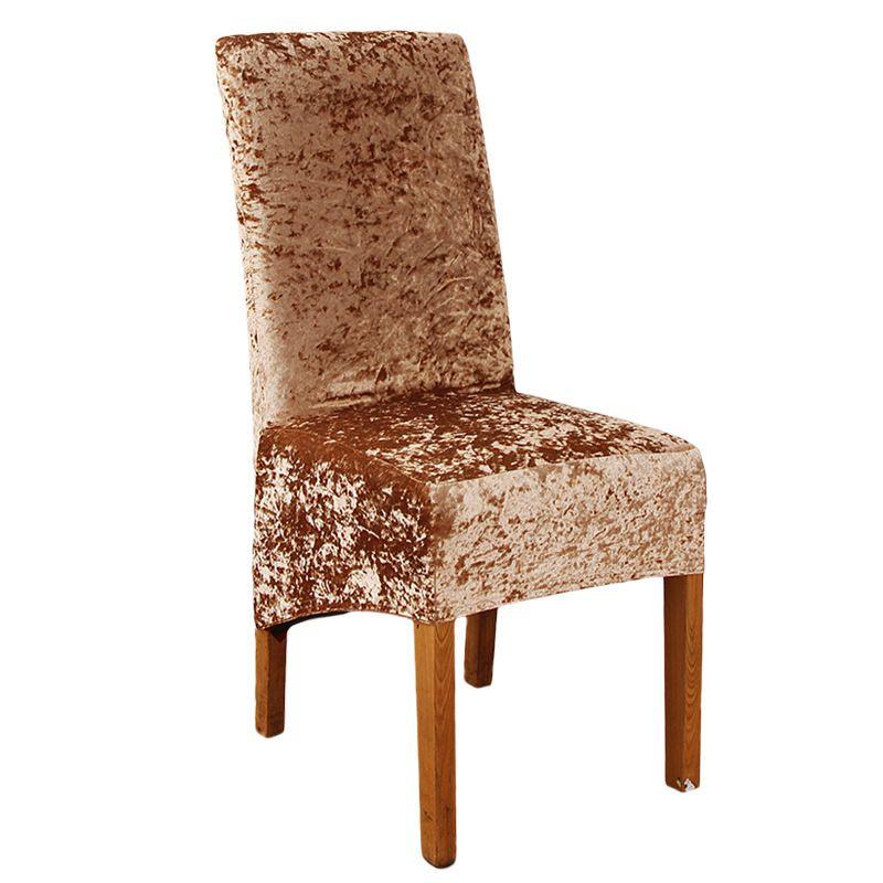 Stylish Crushed Velvet Dining Chair Covers With Secure Fit And Quick Recovery Stretch